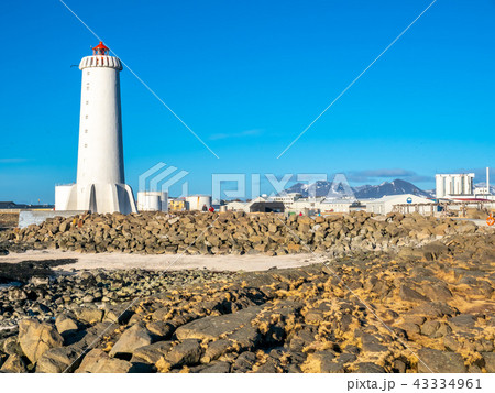 New active Akranes lighthouse, Iceland 43334961