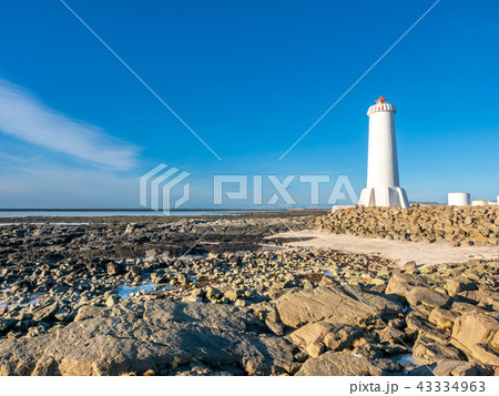 New active Akranes lighthouse, Iceland 43334963