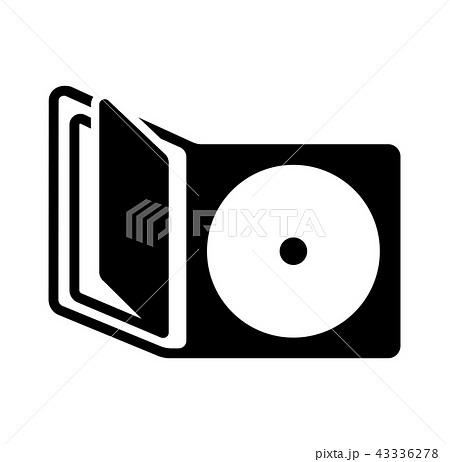 Cd Dvd ケース 歌詞カード アイコンのイラスト素材