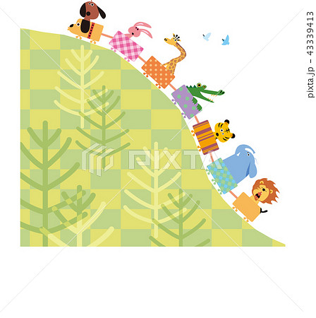 アニマル列車と山 43339413