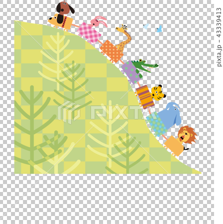 アニマル列車と山 43339413