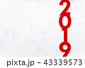 2019 new year background.Red text with texture. 43339573