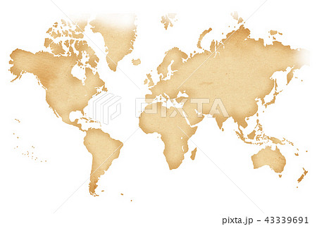 手描き 地図 古地図 テクスチャーのイラスト素材 43339691 Pixta