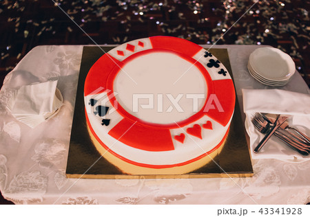 cake festive decoration casino style poker cards cake festive decoration casino style poker cards 43341928