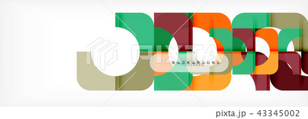 Geometric squares abstract banner. Vector illustration for business brochure or flyer, presentation Geometric squares abstract banner. Vector illustration for business brochure or flyer, presentation 43345002