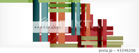Color stripes and lines, geometric abstract background 43346206