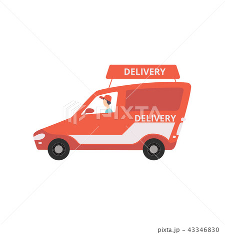 Cargo delivery van, fast shipping concept vector Illustration on a white background 43346830
