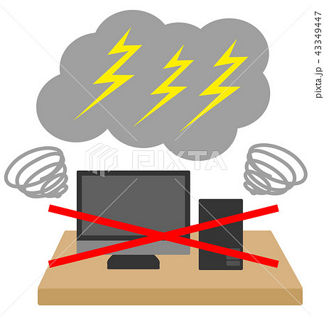 雷で壊れたパソコン 43349447