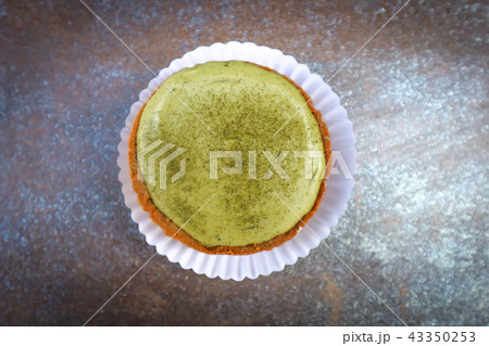 green tea pie, matcha pie or matcha tart 43350253