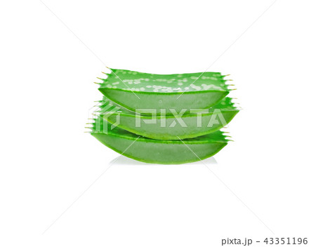 Aloe vera sliced isolated on white background 43351196