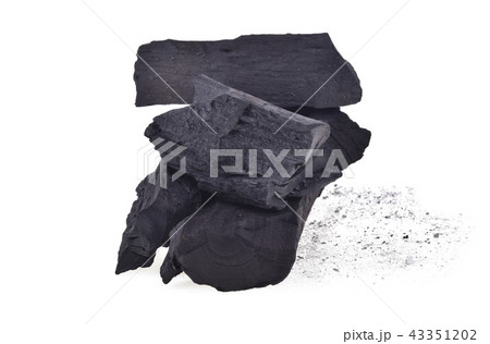 charcoal isolated on white background charcoal isolated on white background 43351202