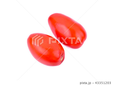 Plum tomatoes on white background Plum tomatoes on white background 43351203