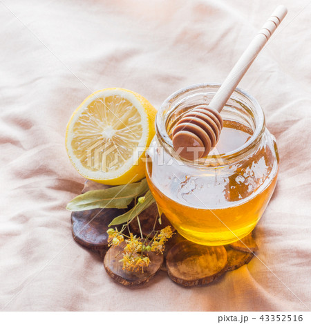 Tea with Linden, honey and Lemon. Tea with Linden, honey and Lemon. 43352516