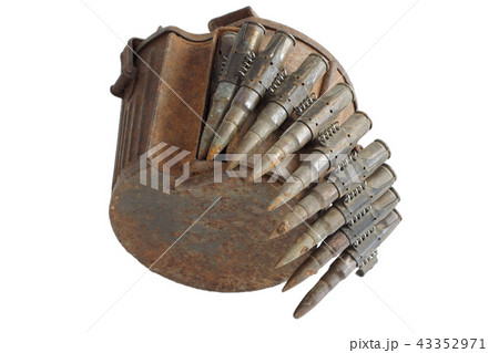 old rusty machine gun ammunition case old rusty machine gun ammunition case 43352971