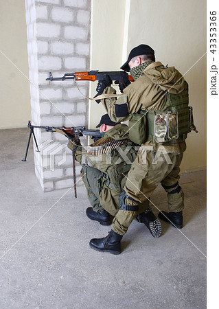 insurgents with AK 47 ang RPD gun insurgents with AK 47 ang RPD gun 43353366