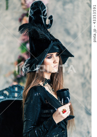Halloween Witch in Black Dress Halloween Witch in Black Dress 43353591