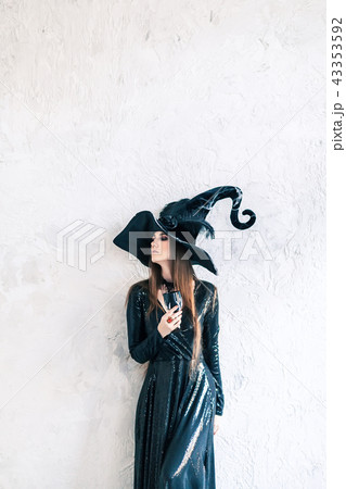 Halloween Witch in Black Dress Halloween Witch in Black Dress 43353592
