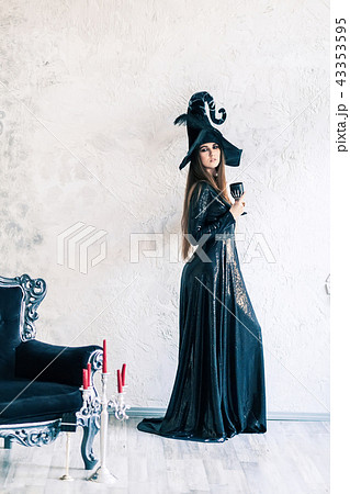 Halloween Witch in Black Dress Halloween Witch in Black Dress 43353595