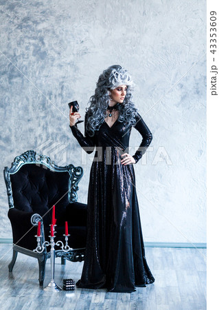 Halloween Witch in Black Dress Halloween Witch in Black Dress 43353609