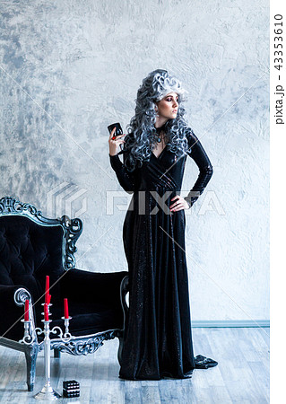 Halloween Witch in Black Dress Halloween Witch in Black Dress 43353610