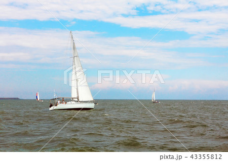 Sailboat Yacht at Sea. 43355812