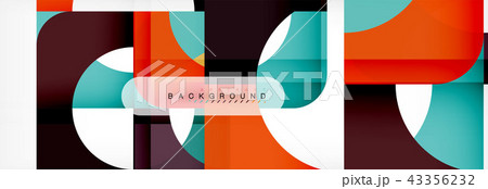 Colorful squares composition abstract banner. Illustration for business brochure or flyer 43356232