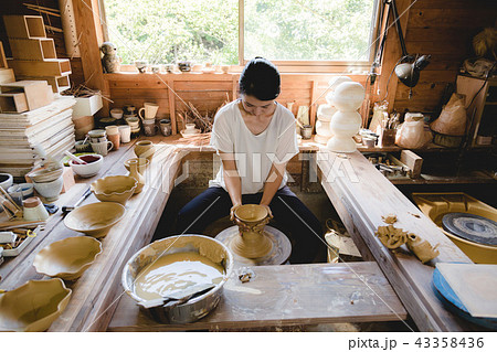女性 陶芸 女性 陶芸 43358436