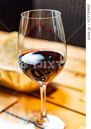 glass of wine and bread glass of wine and bread 43358966