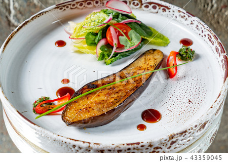 grilled eggplant with salad grilled eggplant with salad 43359045