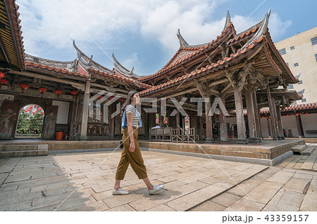 walking around the temple. 43359157