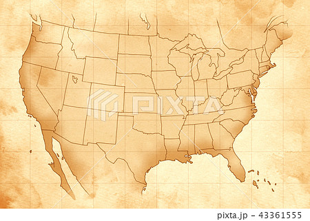 手描き　地図　古地図　テクスチャー 43361555