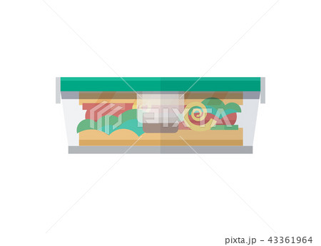 Container with sandwich Container with sandwich 43361964