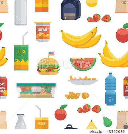 Tasty lunch food pattern Tasty lunch food pattern 43362086