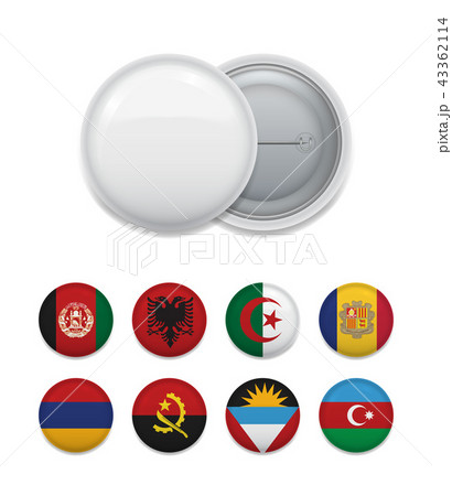 Arrange of country flags with badge Arrange of country flags with badge 43362114