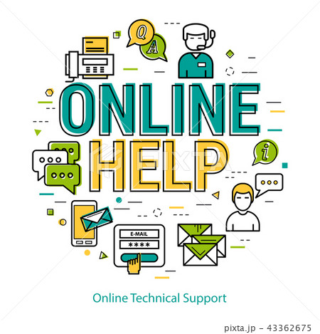 Online Technical Support - round concept Online Technical Support - round concept 43362675