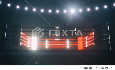 Boxing ring in dramatic lighting. 3D render Boxing ring in dramatic lighting. 3D render 43363917