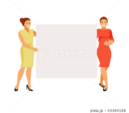 Women with blank poster 43364168