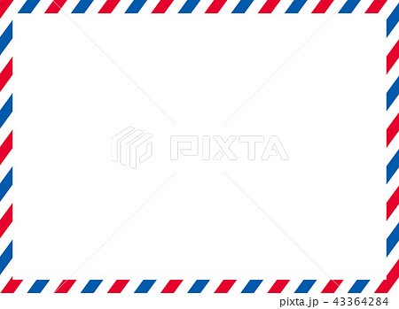 エアメールのイラスト背景 ベクターデータ トリコロールカラー Airmailのイラスト素材 43364284 Pixta