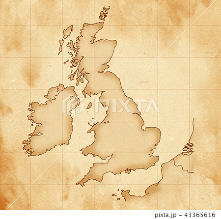 手描き 地図 古地図 テクスチャーのイラスト素材