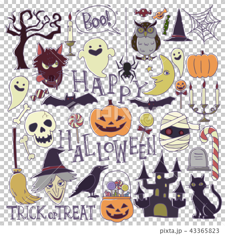 Halloween illustration set 43365823