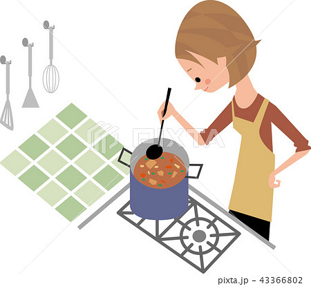 料理をする女性 43366802