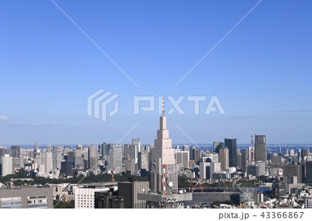 日本の東京都市景観 「建設中の新国立競技場」や大手町、丸の内などを望む 日本の東京都市景観 「建設中の新国立競技場」や大手町、丸の内などを望む 43366867