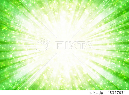 緑放射状背景光キラキラのイラスト素材