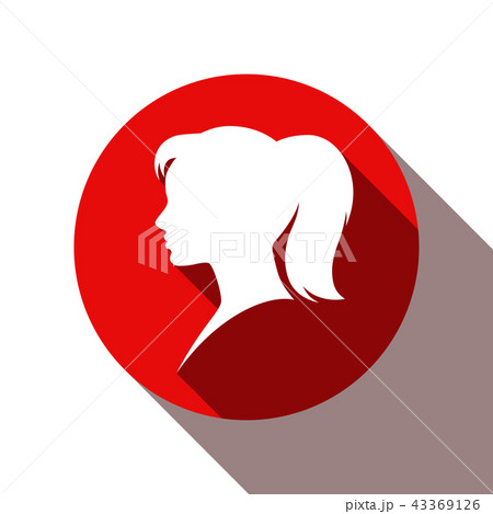 Head, avatar, girl, wooman flat shadow icon. Head, avatar, girl, wooman flat shadow icon. 43369126
