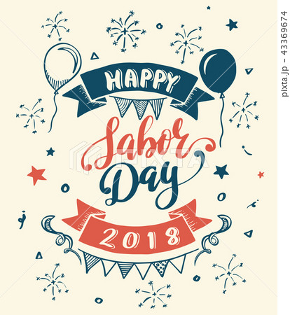 Happy Labor Day 2018 lettering 43369674