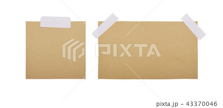 Brown note paper sticked 43370046