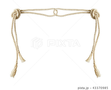 Beige cotton rope frame with knots 43370985