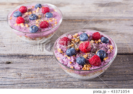Chia yogurt with granola 43371054