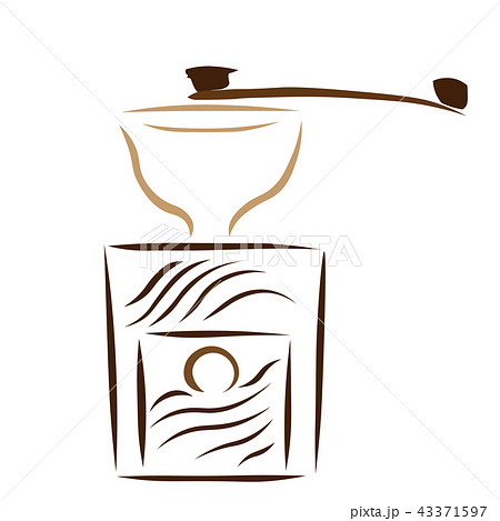 コーヒー コーヒーミル イラストのイラスト素材