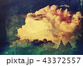 Grunge textured thunderhead cloud at sunset 43372557